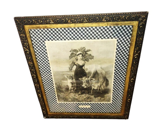 VINTAGE FRAMED PRINT - PICK UP ONLY