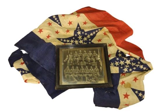 VINTAGE LOCAL BOY SCOUT TROOP PHOTO & EARLY 1900's BUNTING