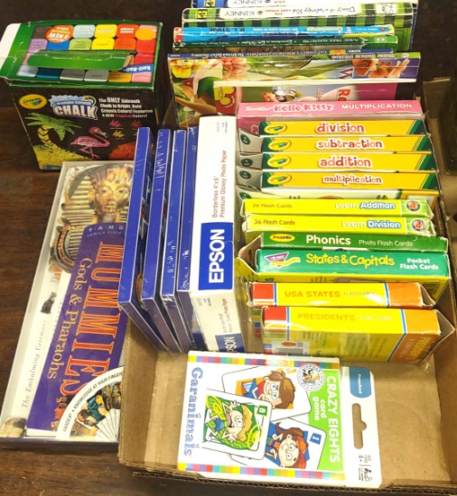 FLASH CARDS, PHOTO PAPER, ETC. - PICK UP ONLY