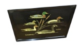 VINTAGE COUROC LARRY TOSCHIK DUCKS UNLIMITED TRAY - PICK UP ONLY