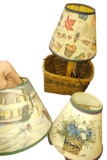 BASKET LAMP with 3 SEASONS SHADES - PICK UP ONLY