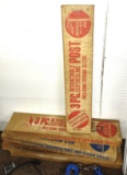 5 BOXES OF VINTAGE RETRACTABLE CLOTHES LINE with GROUND SLEEVES -  PICK UP ONLY