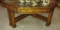 VINTAGE GORDON's ORIENTAL GLASS TOP COFFEE TABLE- PICK UP ONLY