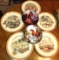 PAIR OF DANBURY MINT + SET OF 5 CURRIER & IVES HORSE PLATES - PICK UP ONLY