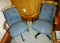 PAIR OF CHAIRS ON ROLLERS - PICK UP ONLY