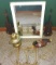 DECORATIVE ITEMS (Lantern globe is cracked) - PICK UP ONLY