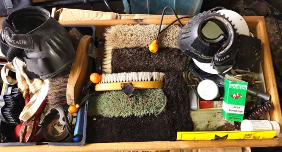 HORSE GROOMING BRUSHES, ETC. - PICK UP ONLY