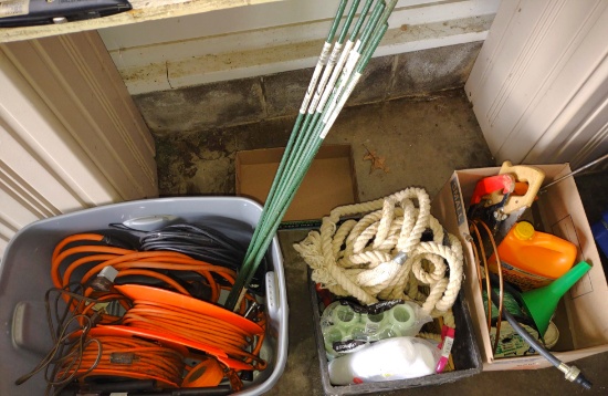EXTENTION CORDS, ROPE, PAINT ROLLERS, ETC. - PICK UP ONLY