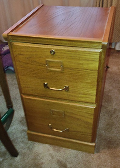 2 DRAWER FILE CABINET with KEY - PICK UP ONLY