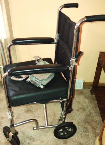 LIKE NEW TRANSPORT WHEELCHAIR (MEDLINE) - PICK UP ONLY