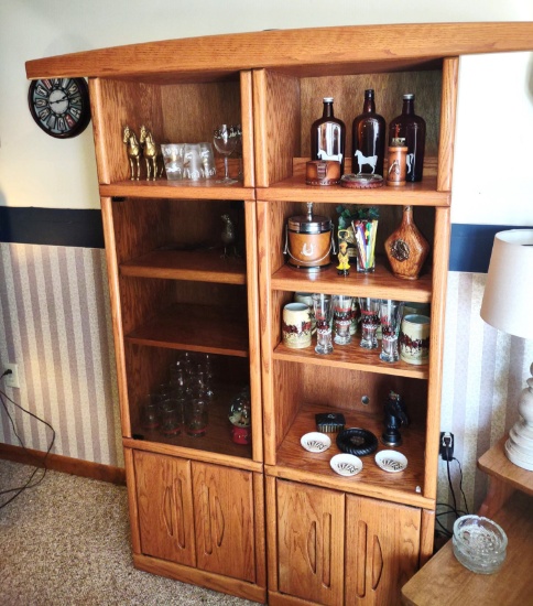 WOODEN SHELVING (NOT THE CONTENTS) - PICK UP ONLY