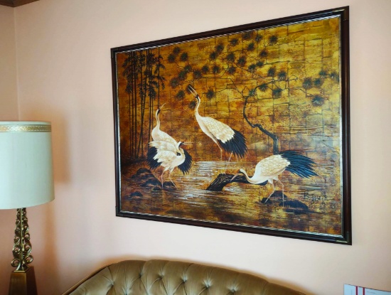 LARGE MID-CENTURY B. JOSEPH OIL ON CANVAS (4 FT x 5 FT)- PICK UP ONLY