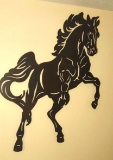 METAL CUT-OUT STALLION DECOR - PICK UP ONLY