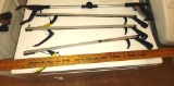 GROUP OF REACHER-GRABBER TOOLS & YARD STICK - PICK UP ONLY