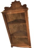 VINTAGE GLASS FRONT CORNER CABINET - PICK UP ONLY