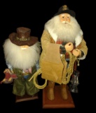 2 SANTA CLAUS COWBOYS - PICK UP ONLY