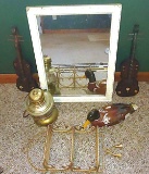 DECORATIVE ITEMS (Lantern globe is cracked) - PICK UP ONLY