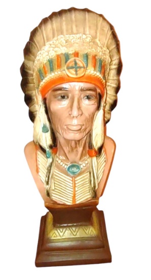 LARGE  NATIVE AMERICAN INDIAN CHIEF BUST - PICK UP ONLY