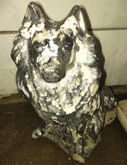 CONCRETE DOG GARDEN STATUE - PICK UP ONLY