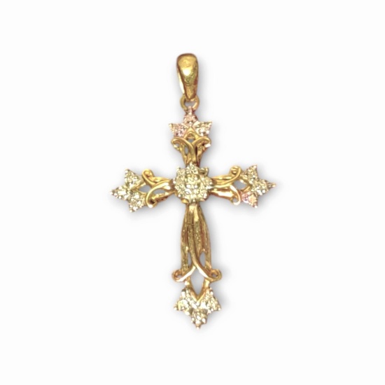 10K GOLD CROSS PENDANT