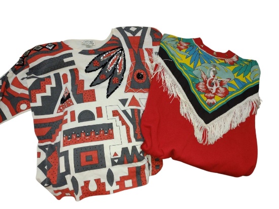 VINTAGE 80's WESTERN SHIRTS - SIZE MEDIUM