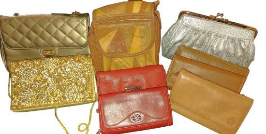 MISCELLANEOUS WALLETS, PATCHWORK FANNIE PACK, ETC.