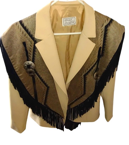 LADIES H BAR C RANCHWEAR JACKET & SHAW ACCENT - SIZE MEDIUM