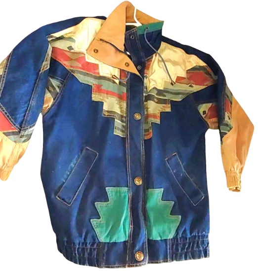 VINTAGE WEATHERED BLUES MEN'S DENIM JACKET - SIZE SMALL