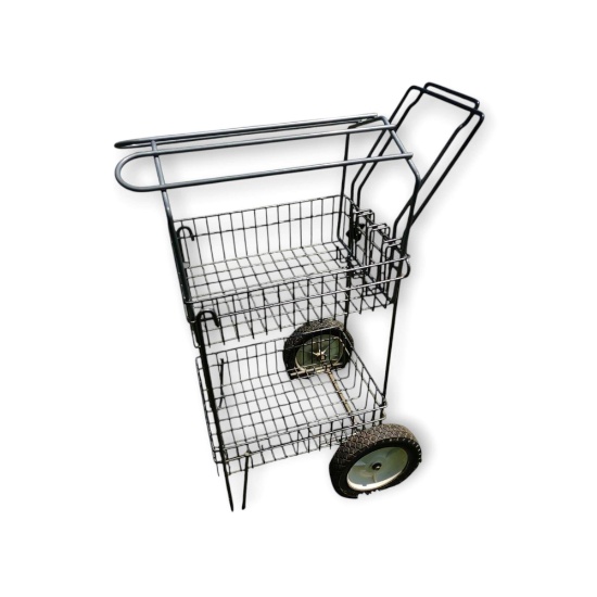SADDLE RACK & TACK CART ON WHEELS (NEEDS SOME WD40) - PICK UP ONLY