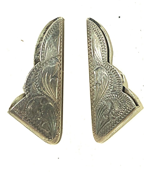 VINTAGE VOGT STERLING WESTERN COLLAR ACCENTS