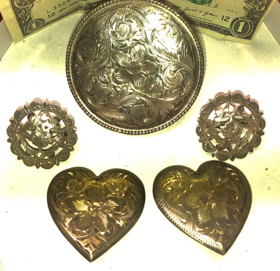 VINTAGE VOGT STERLING WESTERN ACCENTS (80+/- GRAMS)