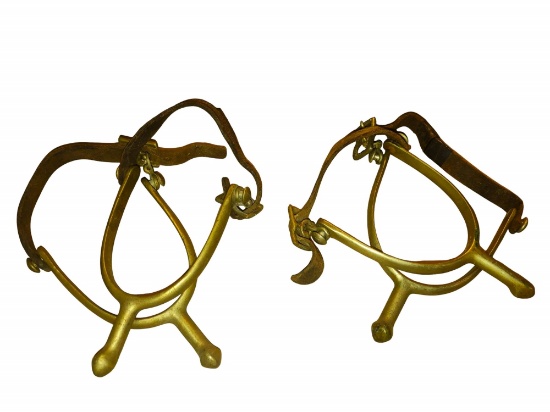ANTIQUE US MILITARY BRASS SPURS