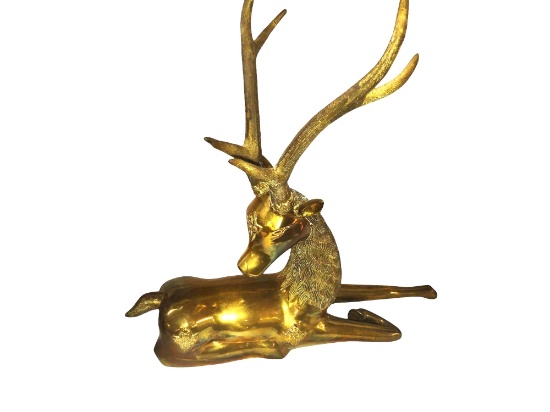 LARGE BRASS STAG - PICK UP ONLY
