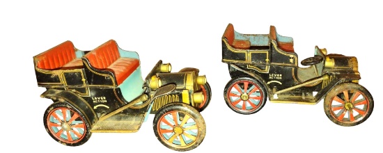 2 VINTAGE METAL TOY FRICTION CARS