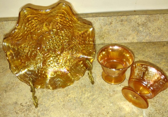 VINTAGE CARNIVAL GLASS - PICK UP ONLY