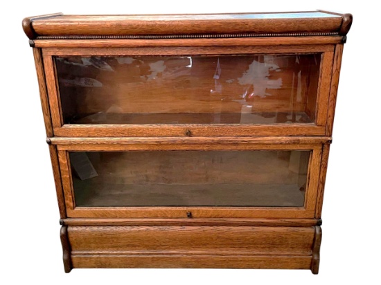 ANTIQUE DOUBLE STACK BARRISTER BOOKCASE - PICK UP ONLY