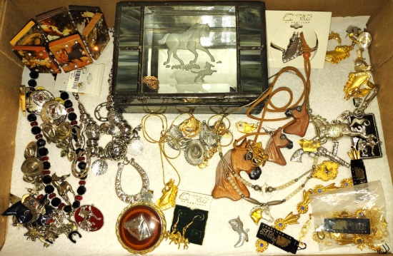 COSTUME JEWELRY WITH HORSES- PICK UP ONLY