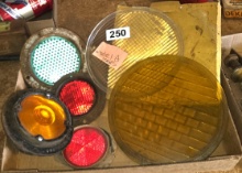 VINTAGE MODEL A LENSES with AMBER FOG LIGHT & CLEAN + MISC. REFLECTORS