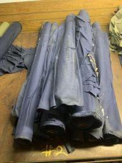 9 rolls cotton blue fabric