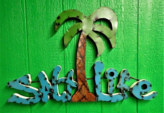 Metal Sign - Salt Life w/ Palm Tree
