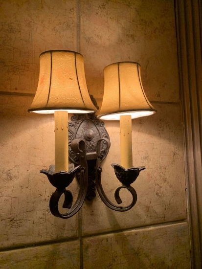 Wrought Iron Candlestick Wall Sconces Qty 4 (All Lighting Can't be removed until Wednesday)