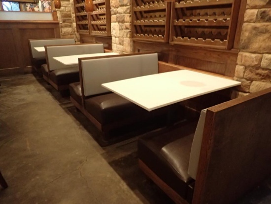 2 Single & 2 Double Booth Seating (minor wear & tear)