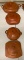 (4) Wood Bowls w/ Lids - Hand Carved in Zimbabwe