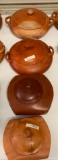 (4) Wood Bowls w/ Lids - Hand Carved in Zimbabwe