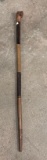 Wood Walking Stick w/ Lion Head Handle - Hand Carved in Zimbabwe