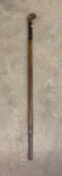 Wood Walking Stick w/ Leopard Head Handle - Hand Carved in Zimbabwe