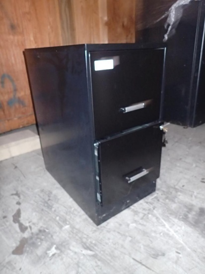 2-Drawer Metal Vertical Filing Cabinet / Black in color