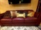 Leather burgundy sofa