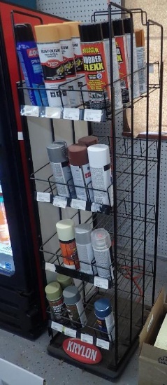 Misc Spray Paint and Display Rack - Qty - 22