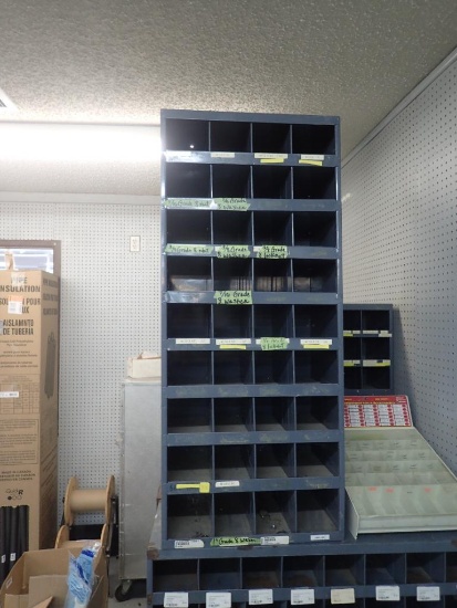 Used 42"Hx18"Wx12"D Metal Cabinet w/ 36 Slots - Qty - 2